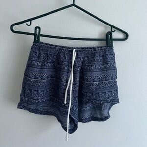 dylan Navy Patterned Drawstring Athletic Shorts